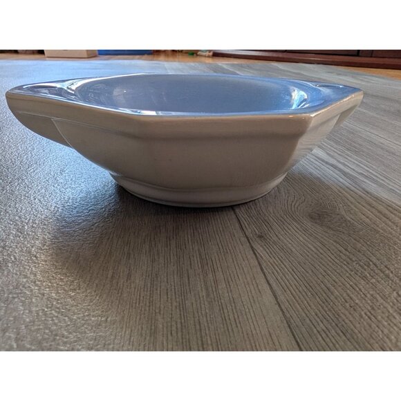 Vintage Blue & White Hexagonal Ceramic Bowl With Floral Design Cameo Harker - Picture 4 of 6